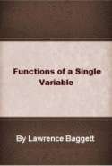 Analysis of Functions of a Single Variable